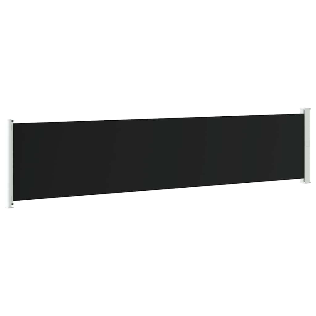 Tuinscherm uittrekbaar 140x600 cm zwart is nu te koop bij PeponiXL, paradijselijk wonen!