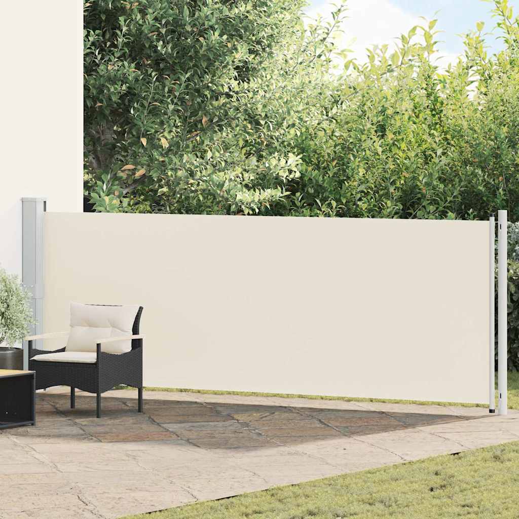 Tuinscherm uittrekbaar 140x600 cm crème is nu te koop bij PeponiXL, paradijselijk wonen!