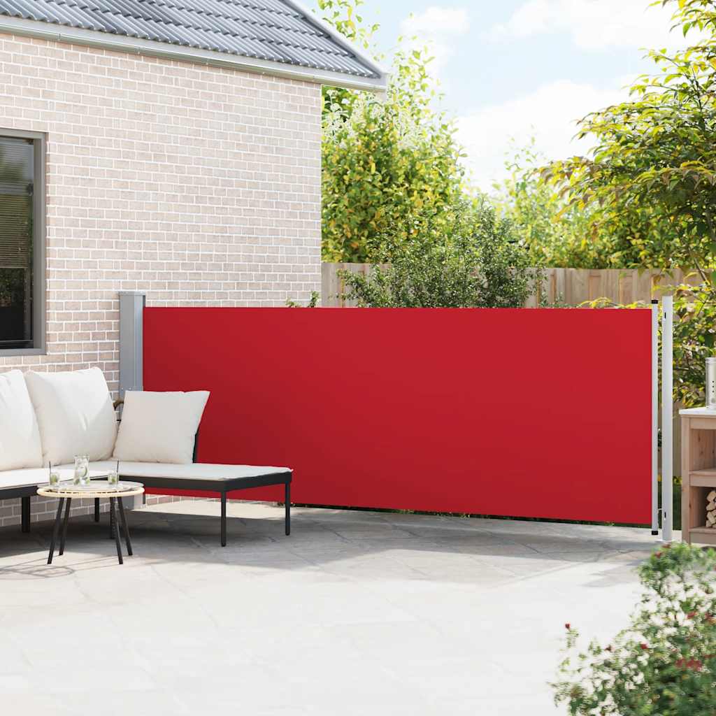 Tuinscherm uittrekbaar 140x600 cm rood is nu te koop bij PeponiXL, paradijselijk wonen!