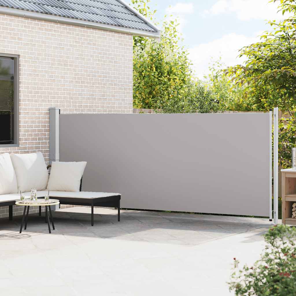 Tuinscherm uittrekbaar 600x160 cm grijs is nu te koop bij PeponiXL, paradijselijk wonen!