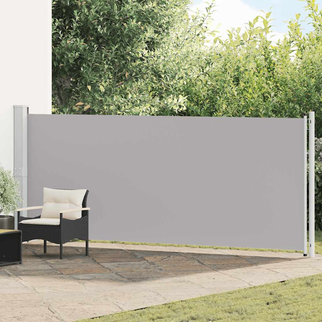 Tuinscherm uittrekbaar 600x160 cm grijs is nu te koop bij PeponiXL, paradijselijk wonen!