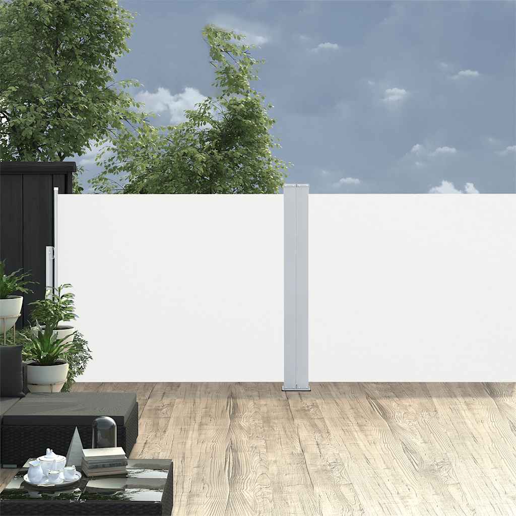 Tuinscherm uittrekbaar 140x1200 cm crème is nu te koop bij PeponiXL, paradijselijk wonen!