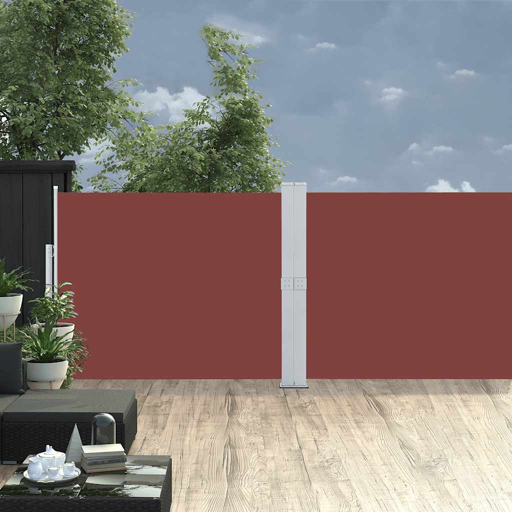 Tuinscherm uittrekbaar 140x1200 cm bruin is nu te koop bij PeponiXL, paradijselijk wonen!