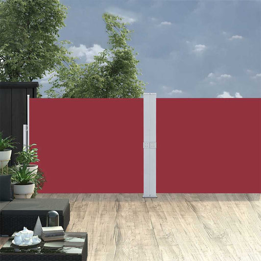 Tuinscherm uittrekbaar 140x1200 cm rood is nu te koop bij PeponiXL, paradijselijk wonen!