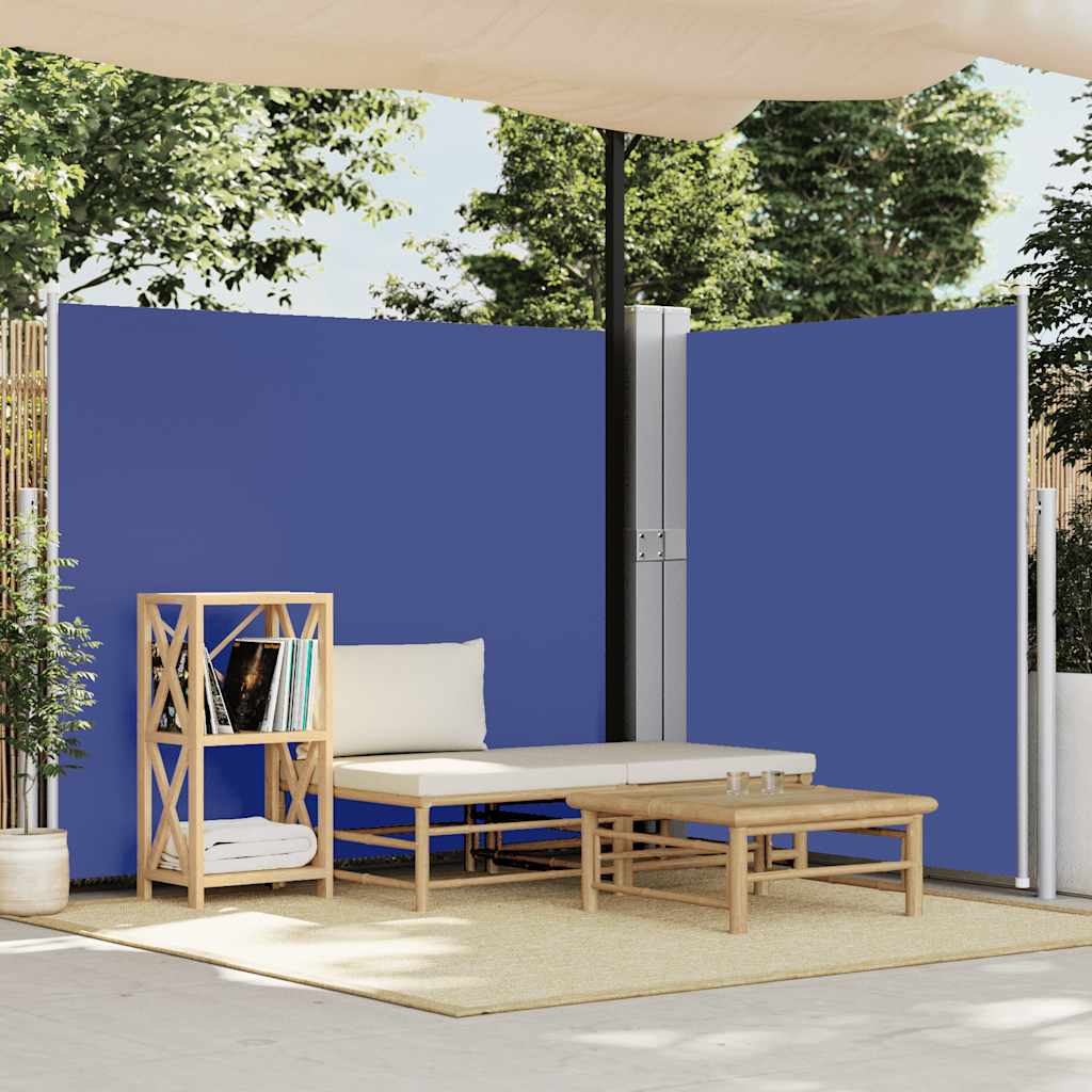Tuinscherm uittrekbaar 170x1200 cm blauw is nu te koop bij PeponiXL, paradijselijk wonen!