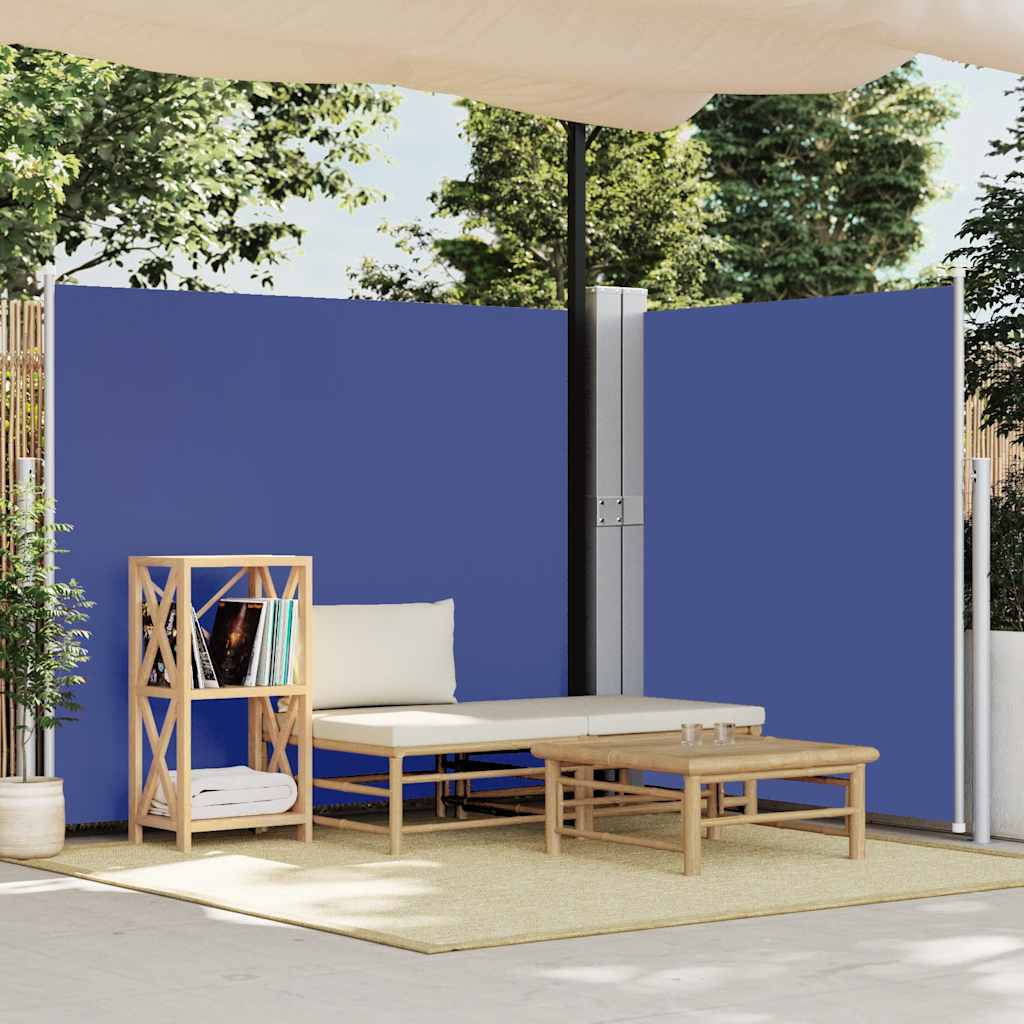 Tuinscherm uittrekbaar 170x1200 cm blauw is nu te koop bij PeponiXL, paradijselijk wonen!