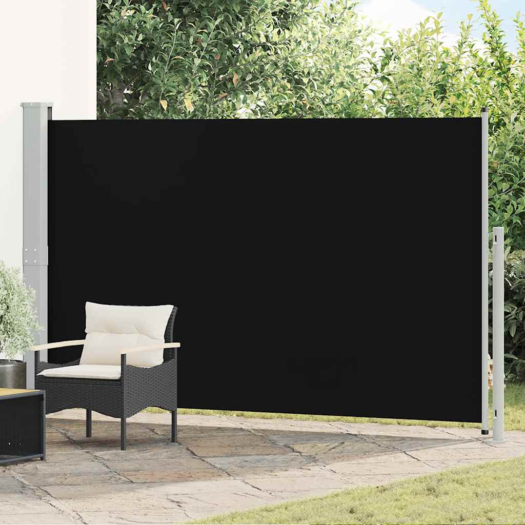Tuinscherm uittrekbaar 180x300 cm zwart is nu te koop bij PeponiXL, paradijselijk wonen!