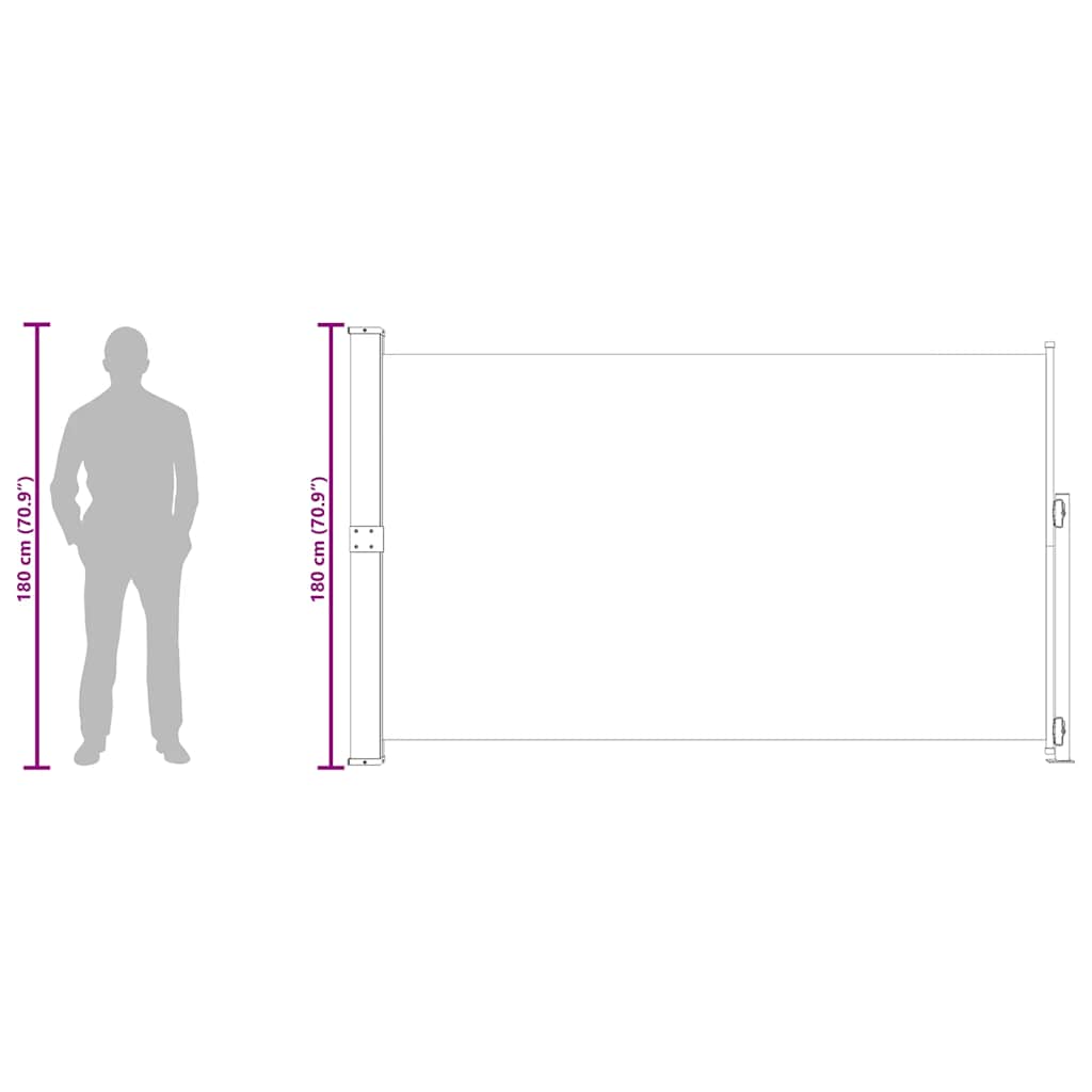 Tuinscherm uittrekbaar 180x300 cm crèmekleurig is nu te koop bij PeponiXL, paradijselijk wonen!