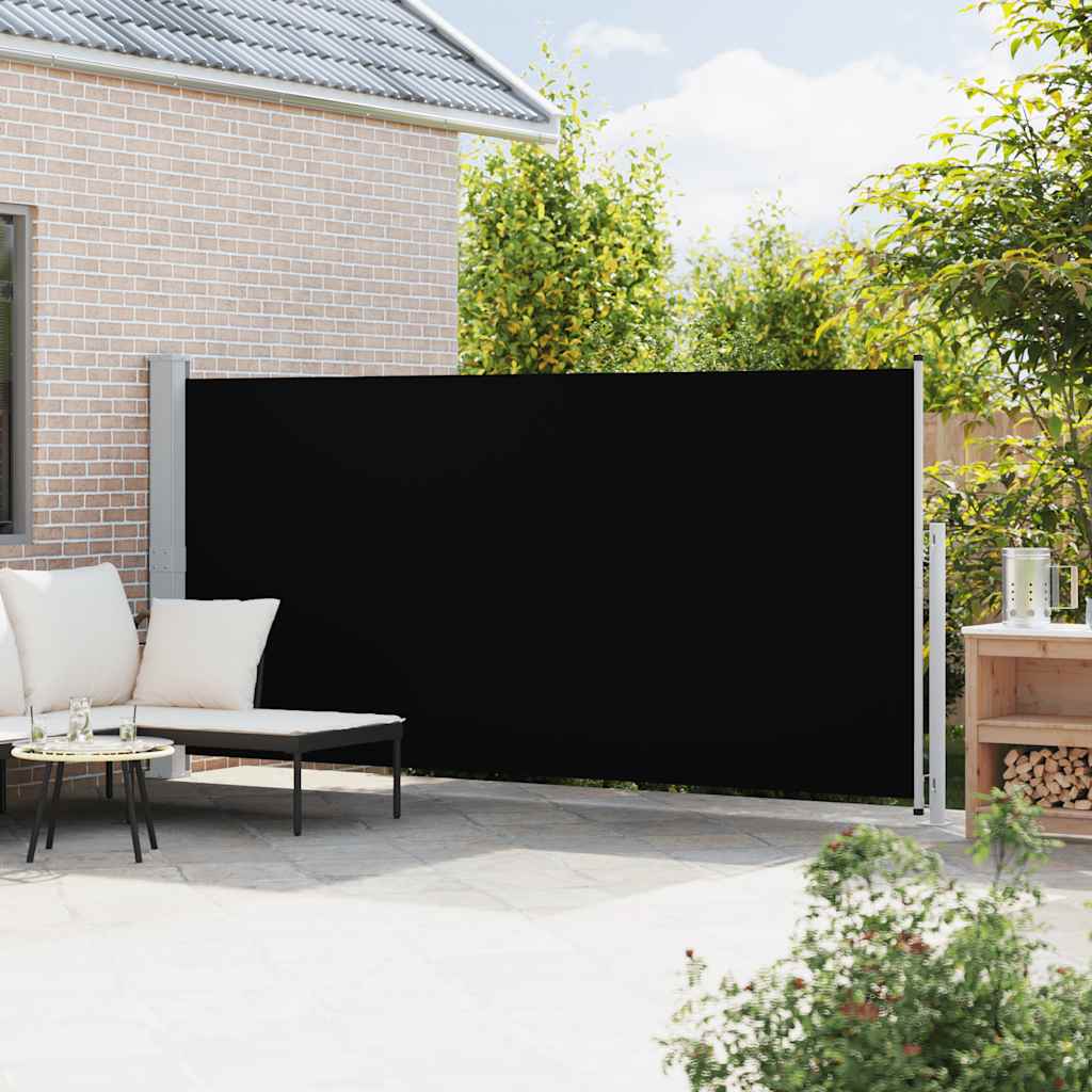 Tuinscherm uittrekbaar 180x500 cm zwart is nu te koop bij PeponiXL, paradijselijk wonen!