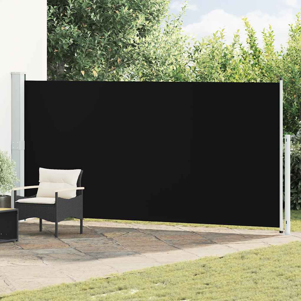 Tuinscherm uittrekbaar 180x500 cm zwart is nu te koop bij PeponiXL, paradijselijk wonen!
