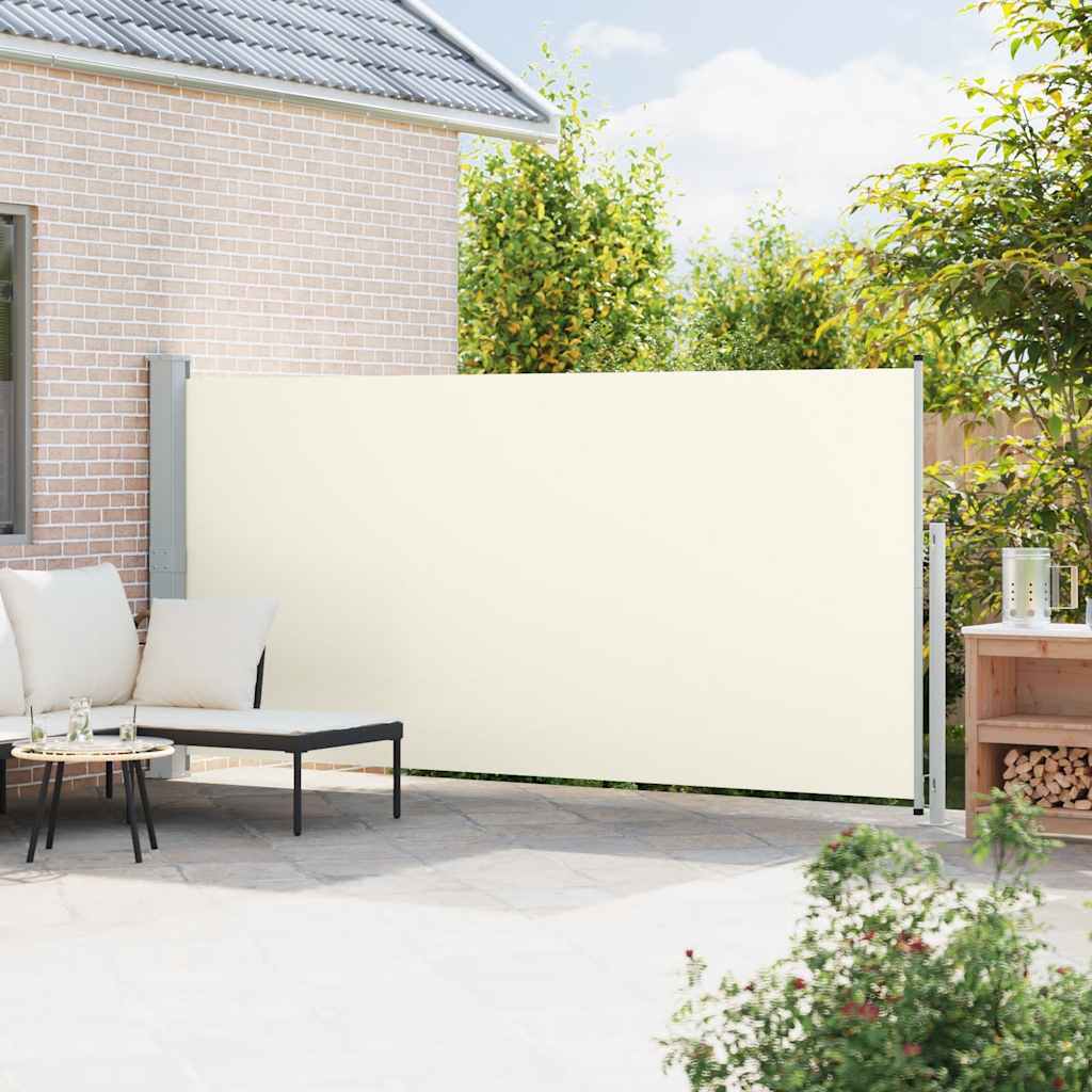 Tuinscherm uittrekbaar 180x500 cm crèmekleurig is nu te koop bij PeponiXL, paradijselijk wonen!