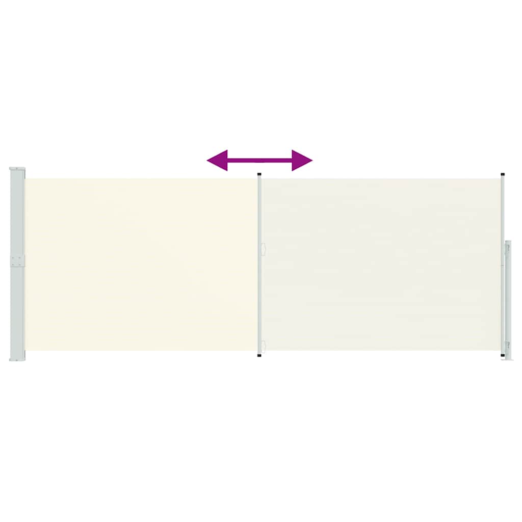 Tuinscherm uittrekbaar 180x500 cm crèmekleurig is nu te koop bij PeponiXL, paradijselijk wonen!