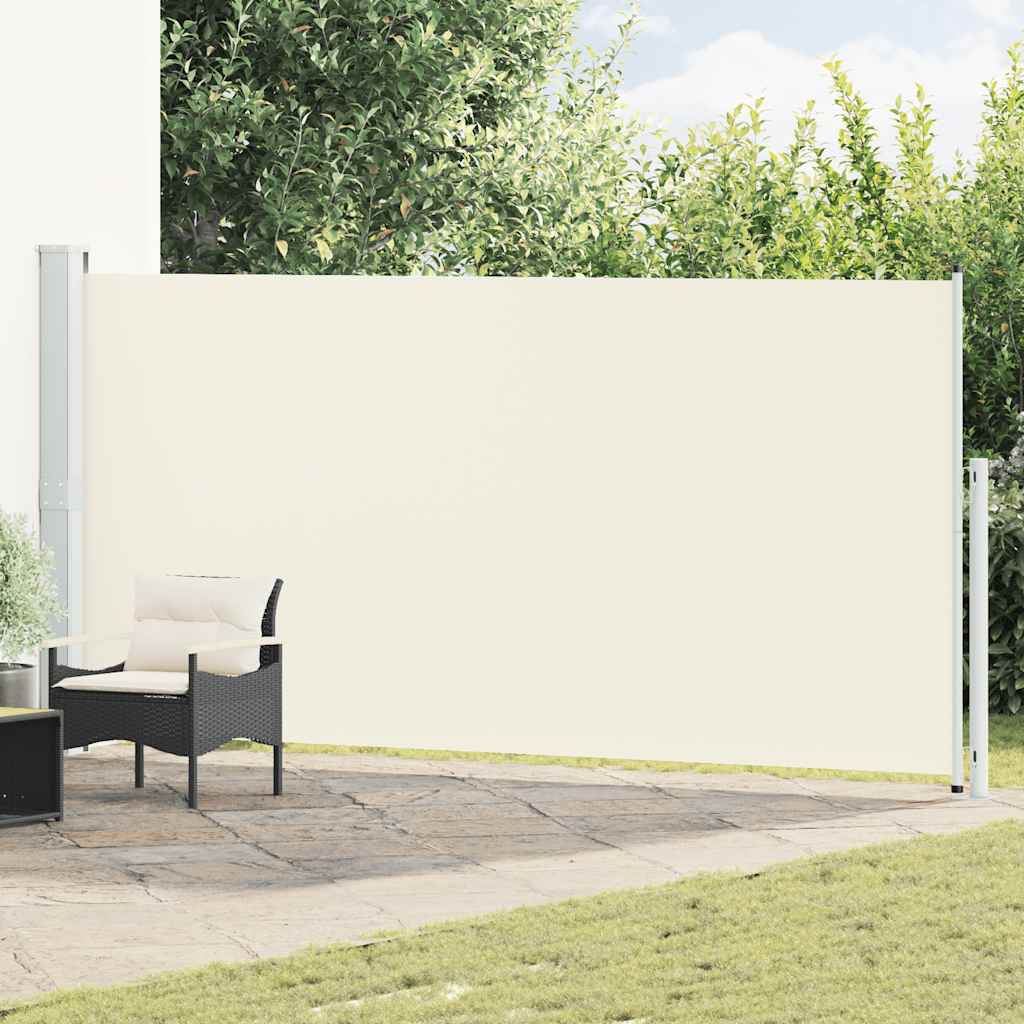 Tuinscherm uittrekbaar 180x500 cm crèmekleurig is nu te koop bij PeponiXL, paradijselijk wonen!