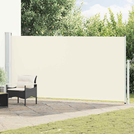 Tuinscherm uittrekbaar 180x500 cm crèmekleurig is nu te koop bij PeponiXL, paradijselijk wonen!