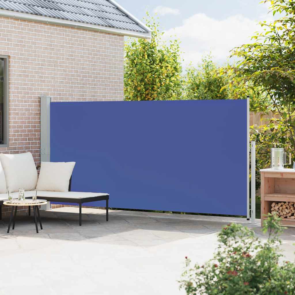Tuinscherm uittrekbaar 180x500 cm blauw is nu te koop bij PeponiXL, paradijselijk wonen!