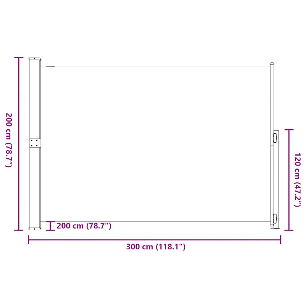 Tuinscherm uittrekbaar 200x300 cm crème is nu te koop bij PeponiXL, paradijselijk wonen!
