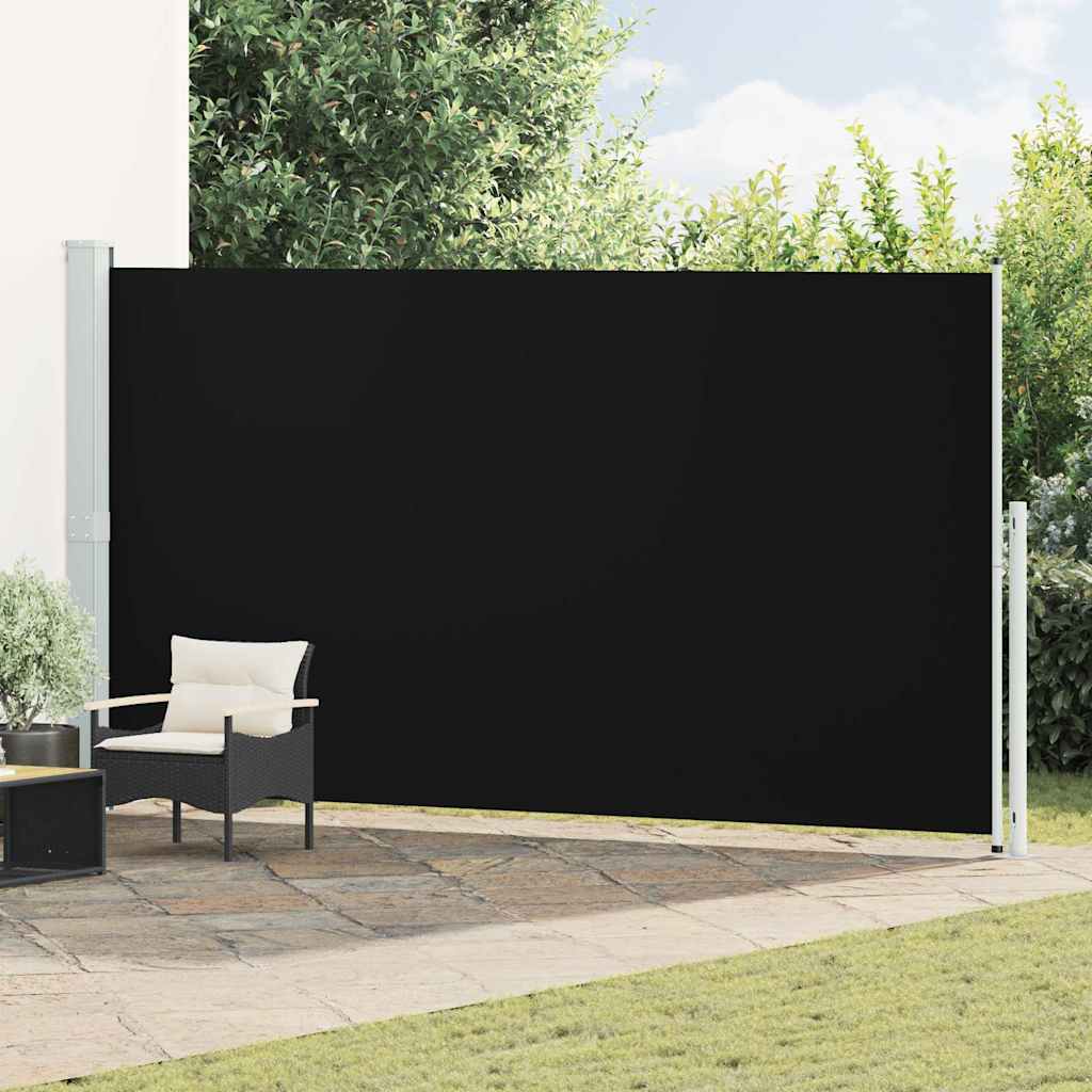 Tuinscherm uittrekbaar 200x500 cm zwart is nu te koop bij PeponiXL, paradijselijk wonen!