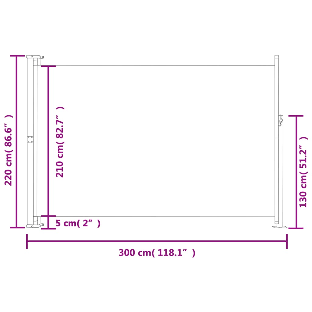 Tuinscherm uittrekbaar 220x300 cm zwart is nu te koop bij PeponiXL, paradijselijk wonen!