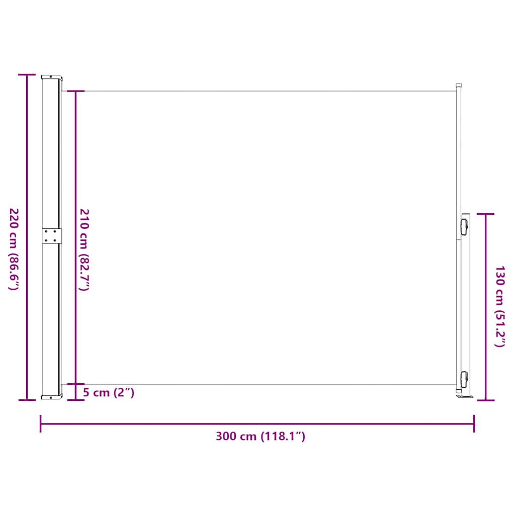 Tuinscherm uittrekbaar 220x300 cm crème is nu te koop bij PeponiXL, paradijselijk wonen!