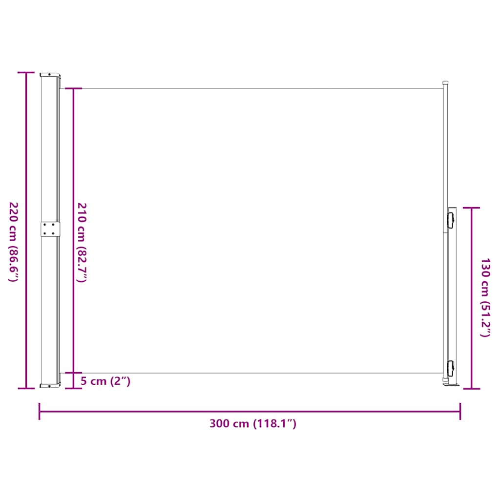 Tuinscherm uittrekbaar 220x300 cm rood is nu te koop bij PeponiXL, paradijselijk wonen!