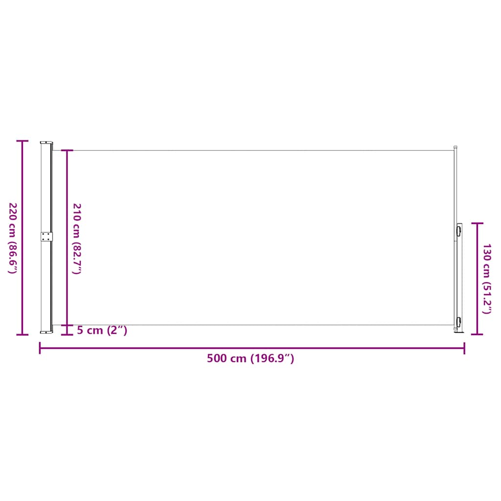 Tuinscherm uittrekbaar 220x500 cm bruin is nu te koop bij PeponiXL, paradijselijk wonen!