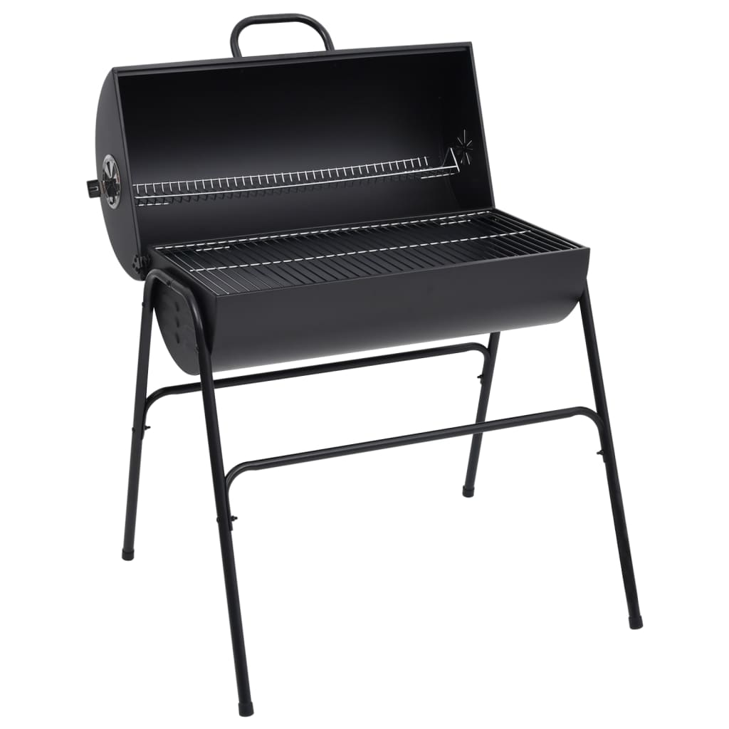 Barbecuevat met 2 kookroosters 80x95x90 cm staal zwart is nu te koop bij PeponiXL, paradijselijk wonen!
