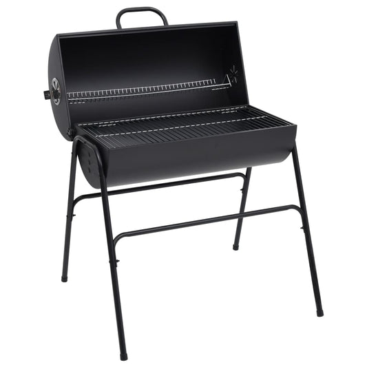 Barbecuevat met 2 kookroosters 80x95x90 cm staal zwart is nu te koop bij PeponiXL, paradijselijk wonen!