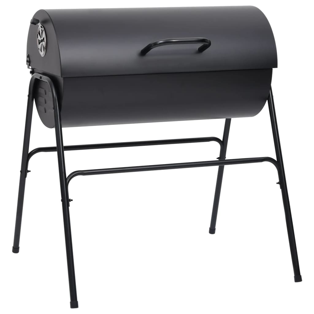 Barbecuevat met 2 kookroosters 80x95x90 cm staal zwart is nu te koop bij PeponiXL, paradijselijk wonen!