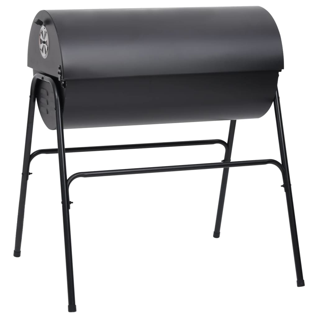 Barbecuevat met 2 kookroosters 80x95x90 cm staal zwart is nu te koop bij PeponiXL, paradijselijk wonen!