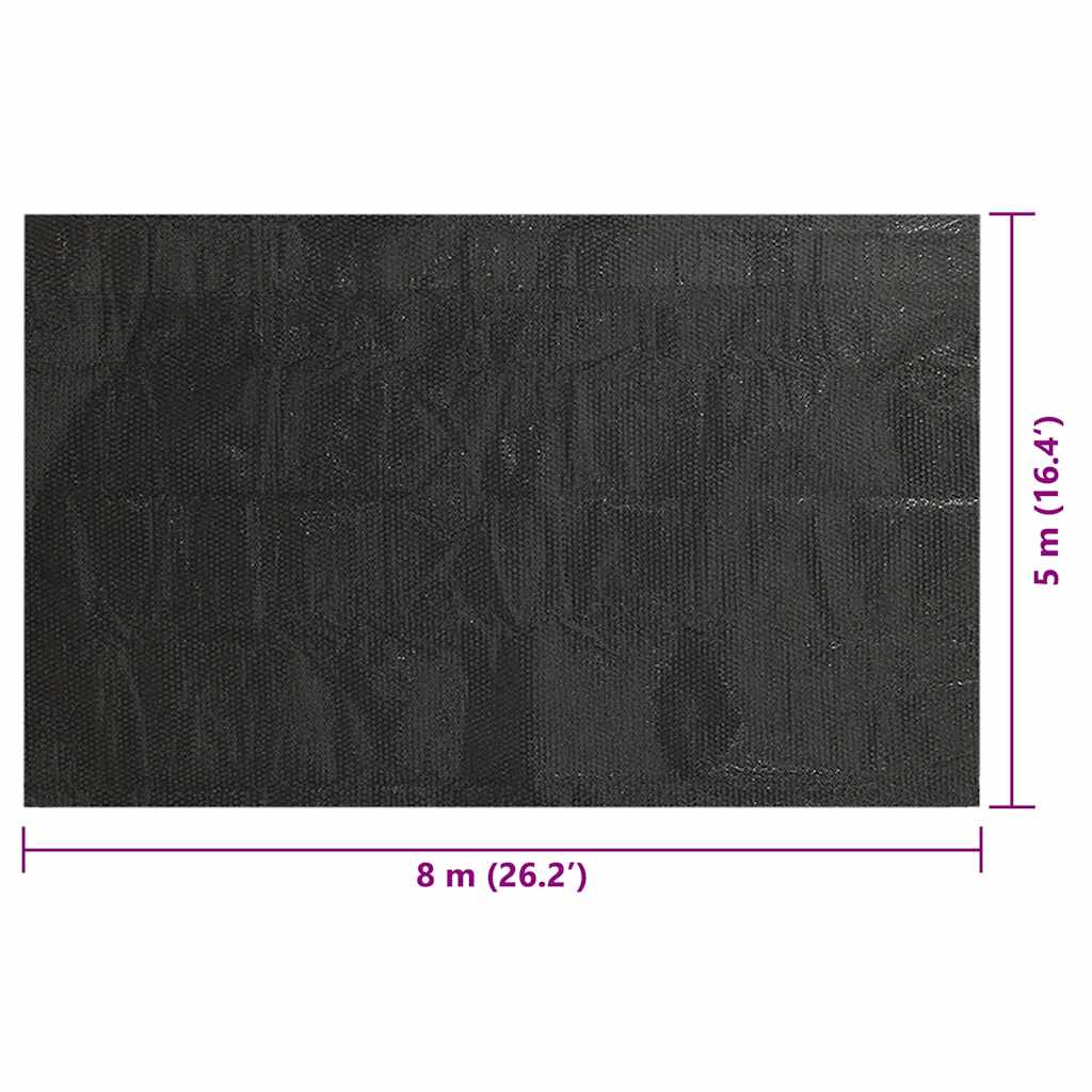 Zwembadhoes rechthoekig 800x500 cm PE zwart is nu te koop bij PeponiXL, paradijselijk wonen!