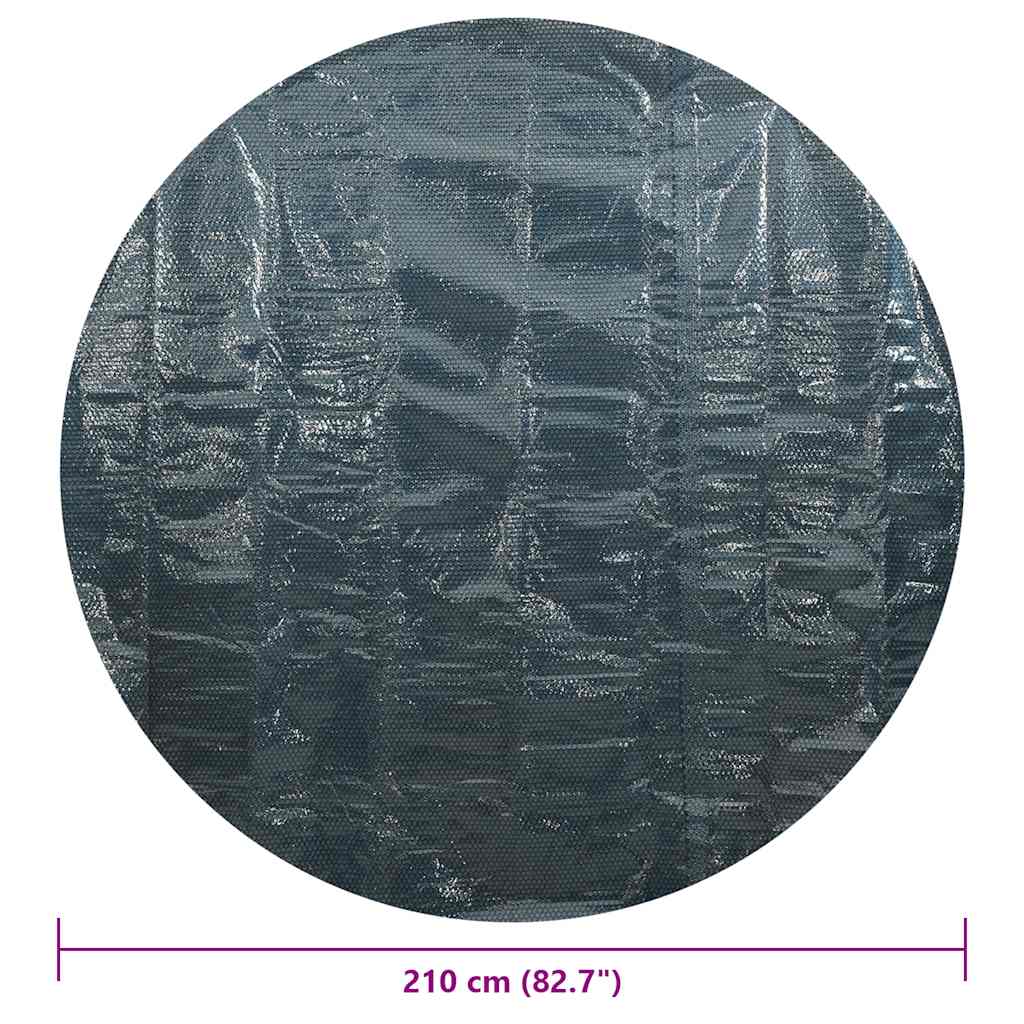 Zwembadfolie solar drijvend 210 cm PE zwart en blauw is nu te koop bij PeponiXL, paradijselijk wonen!