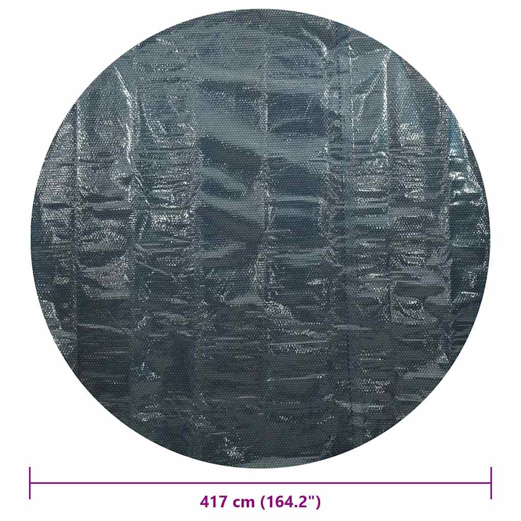 Zwembadfolie solar drijvend 417 cm PE zwart en blauw is nu te koop bij PeponiXL, paradijselijk wonen!