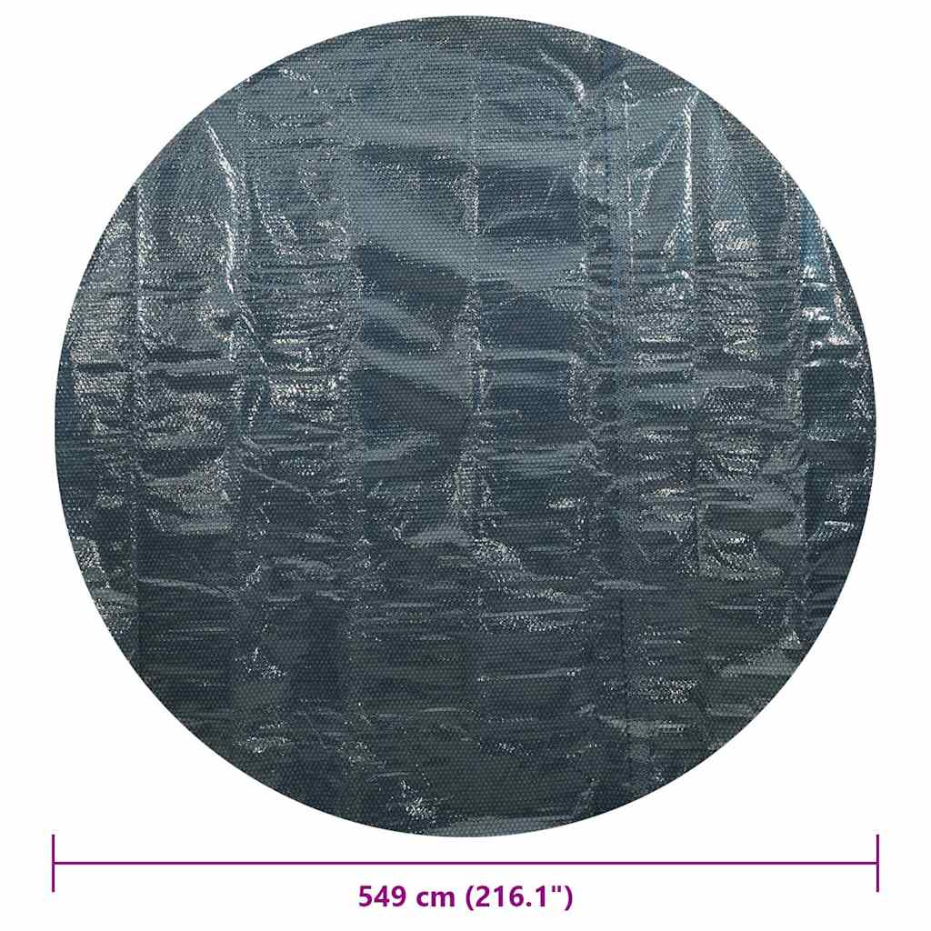 Zwembadfolie solar drijvend 549 cm PE zwart en blauw is nu te koop bij PeponiXL, paradijselijk wonen!