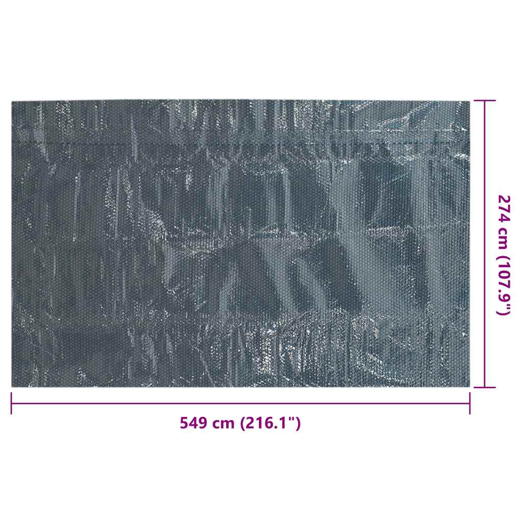 Zwembadfolie solar drijvend 549x274 cm PE zwart en blauw is nu te koop bij PeponiXL, paradijselijk wonen!