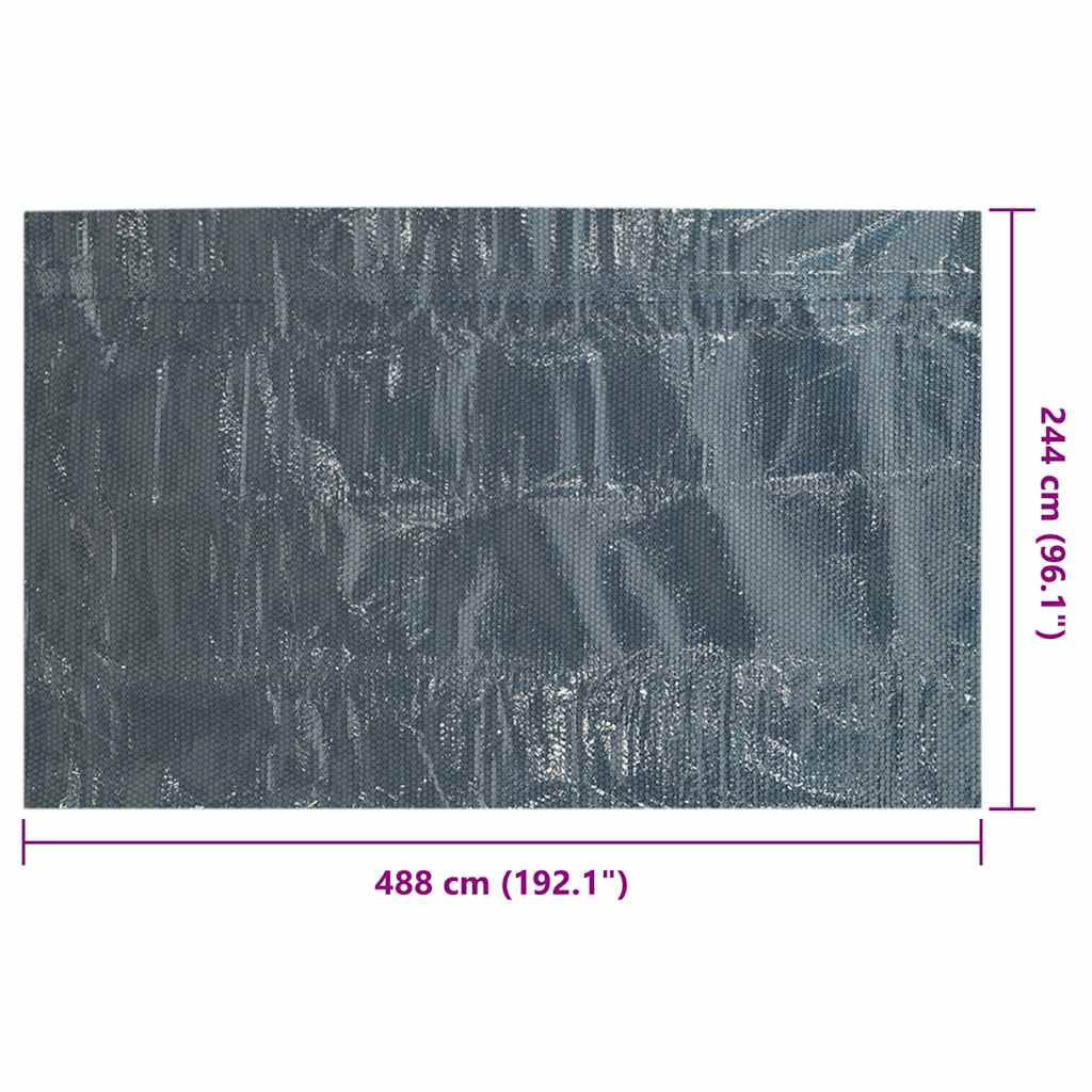 Zwembadfolie solar drijvend 488x244 cm PE zwart en blauw is nu te koop bij PeponiXL, paradijselijk wonen!