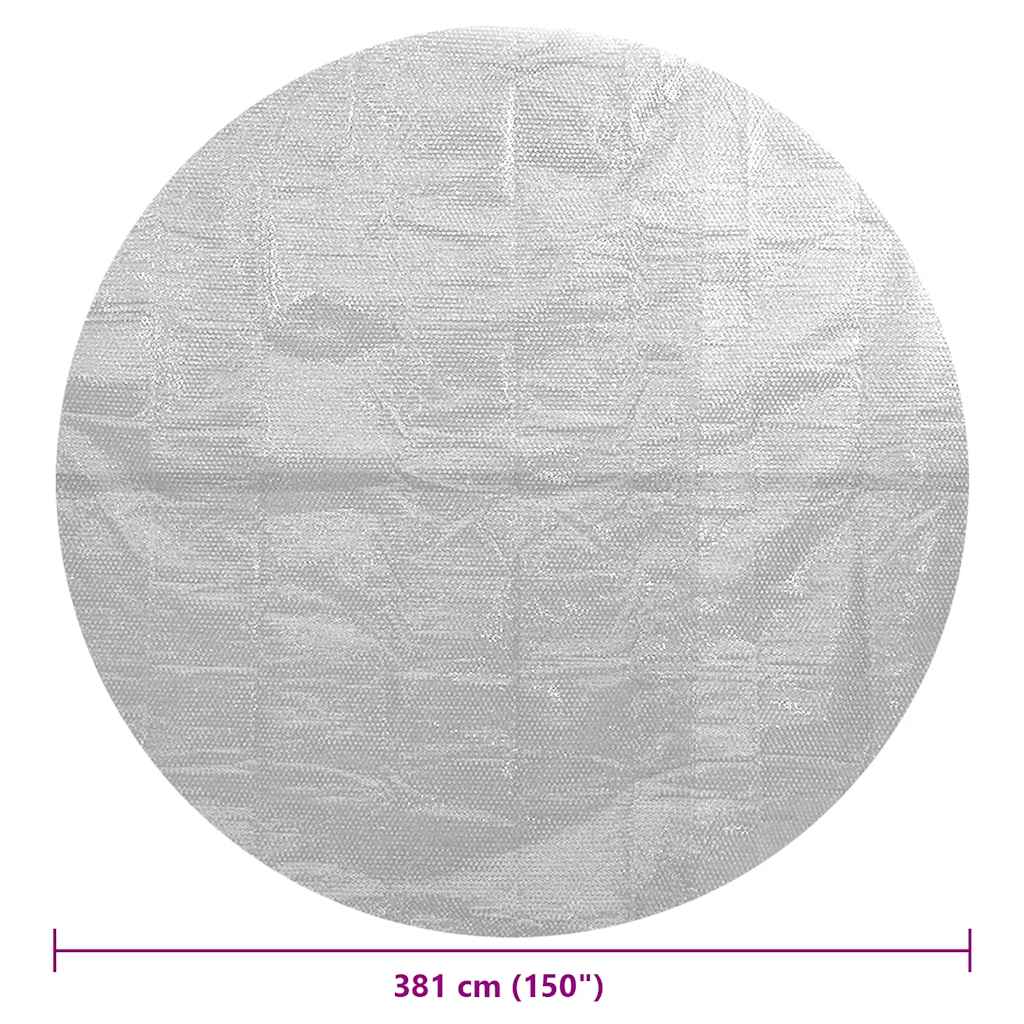 Zwembadfolie solar drijvend 381 cm PE grijs is nu te koop bij PeponiXL, paradijselijk wonen!
