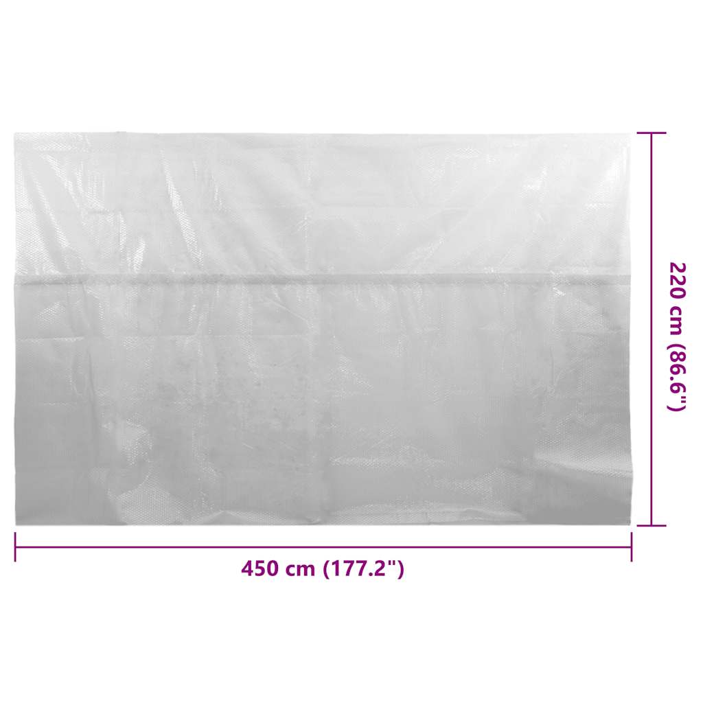 Zwembadfolie solar drijvend 450x220 cm PE grijs is nu te koop bij PeponiXL, paradijselijk wonen!