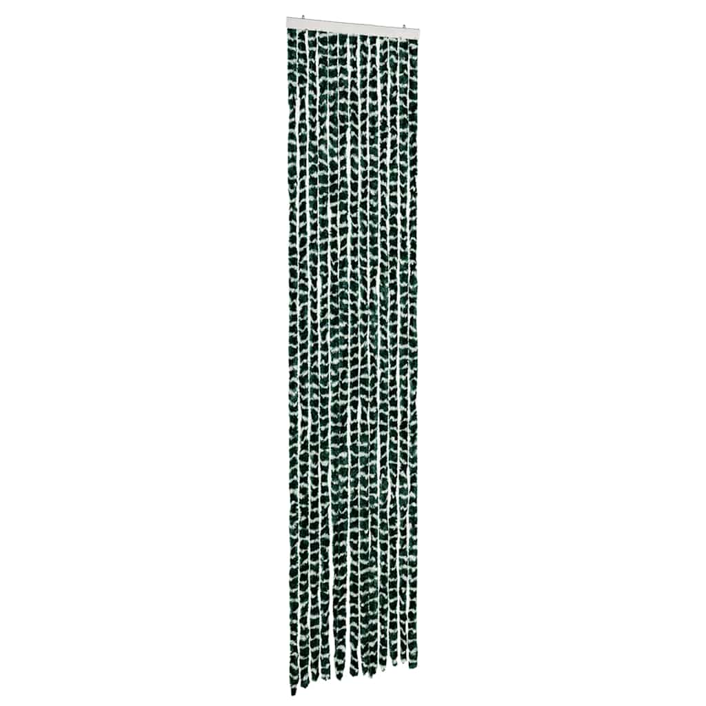 Vliegengordijn 56x185 cm chenille groen en wit is nu te koop bij PeponiXL, paradijselijk wonen!