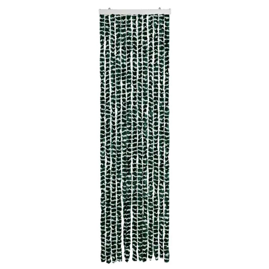 Vliegengordijn 56x185 cm chenille groen en wit is nu te koop bij PeponiXL, paradijselijk wonen!