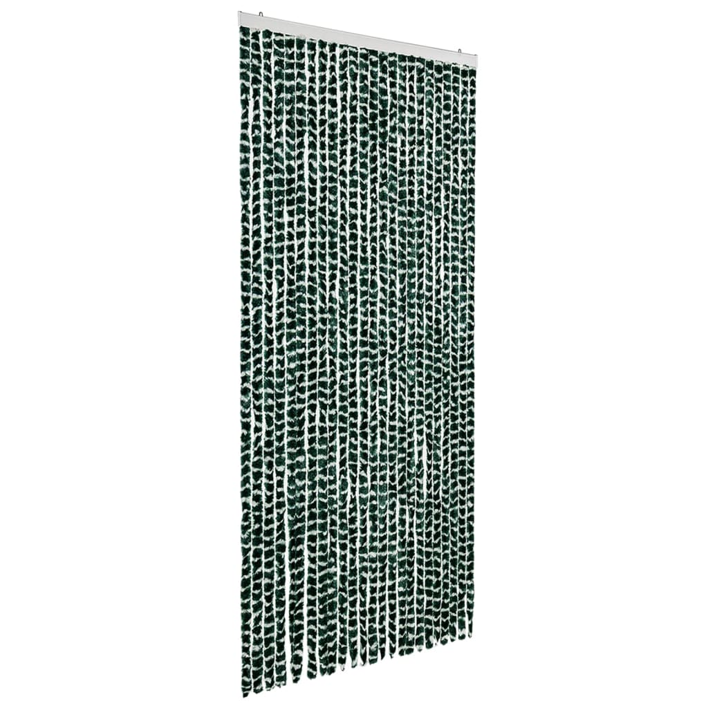 Vliegengordijn 100x220 cm chenille groen en wit is nu te koop bij PeponiXL, paradijselijk wonen!