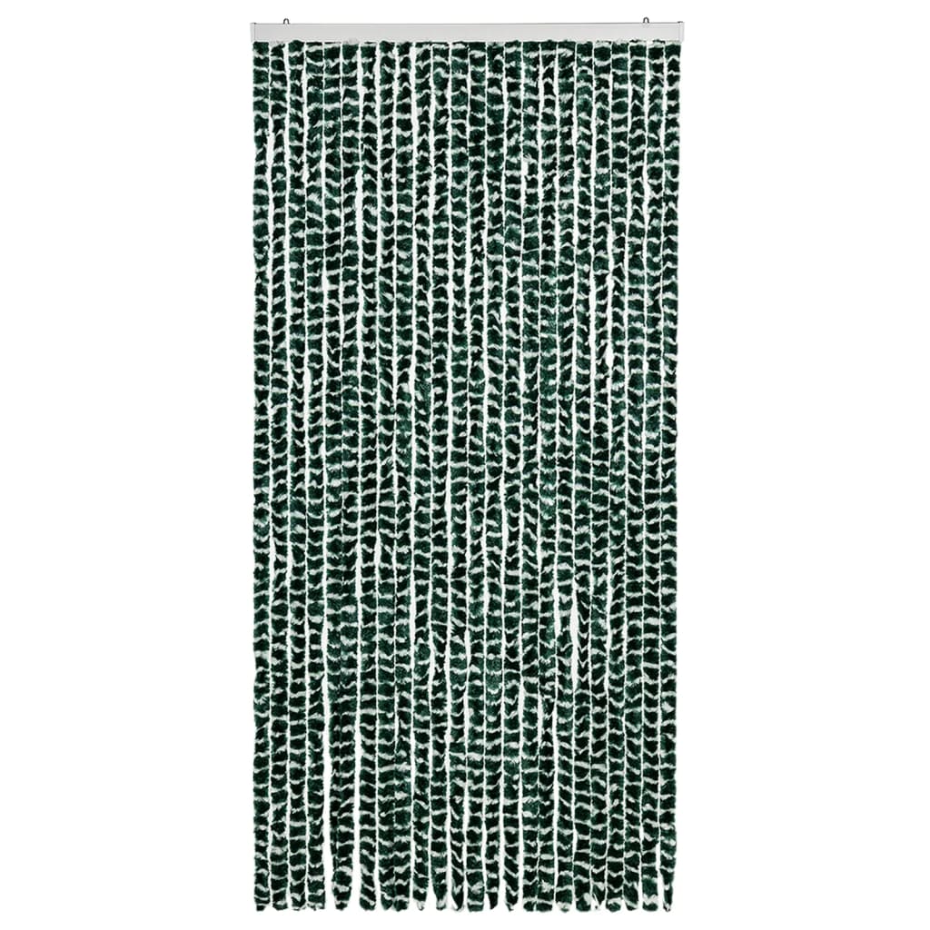 Vliegengordijn 100x220 cm chenille groen en wit is nu te koop bij PeponiXL, paradijselijk wonen!