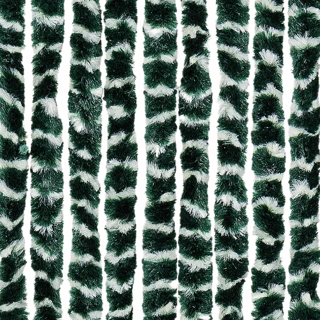 Vliegengordijn 100x220 cm chenille groen en wit is nu te koop bij PeponiXL, paradijselijk wonen!