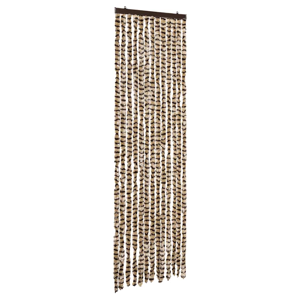 Vliegengordijn 56x185 cm chenille beige en bruin is nu te koop bij PeponiXL, paradijselijk wonen!