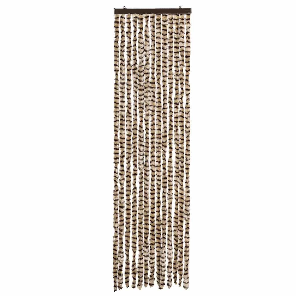 Vliegengordijn 56x185 cm chenille beige en bruin is nu te koop bij PeponiXL, paradijselijk wonen!