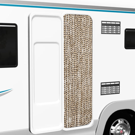 Vliegengordijn 56x185 cm chenille beige en bruin is nu te koop bij PeponiXL, paradijselijk wonen!