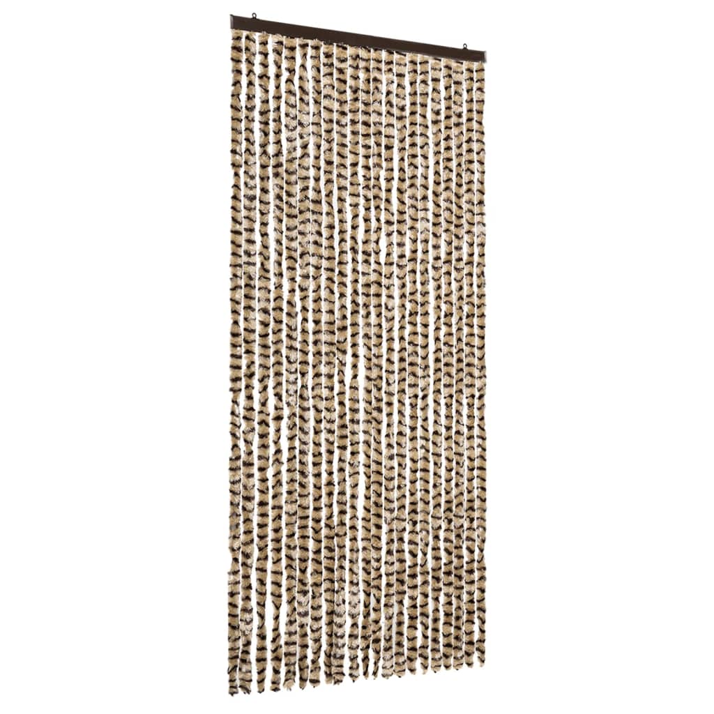 Vliegengordijn 90x220 cm chenille beige en bruin is nu te koop bij PeponiXL, paradijselijk wonen!