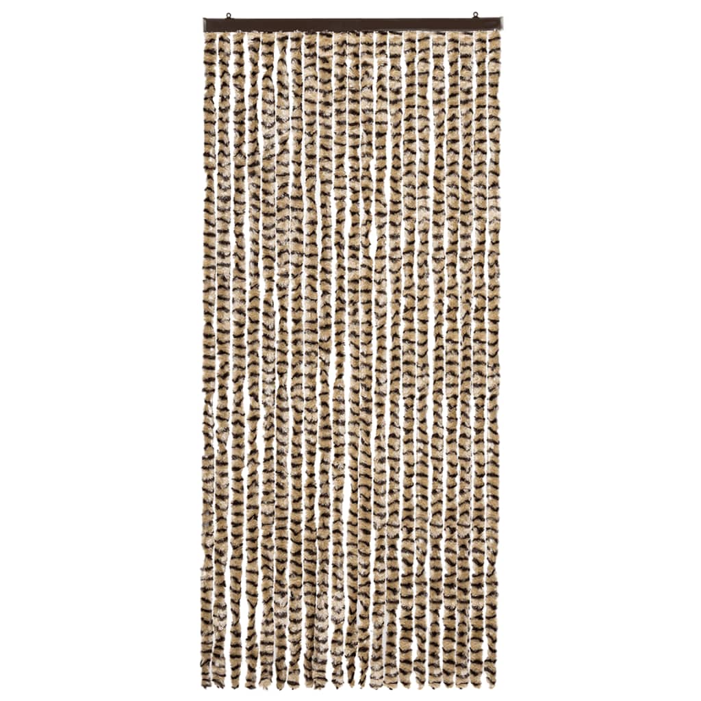 Vliegengordijn 90x220 cm chenille beige en bruin is nu te koop bij PeponiXL, paradijselijk wonen!