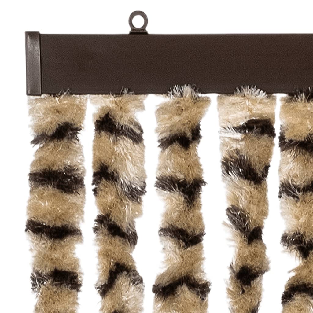 Vliegengordijn 90x220 cm chenille beige en bruin is nu te koop bij PeponiXL, paradijselijk wonen!