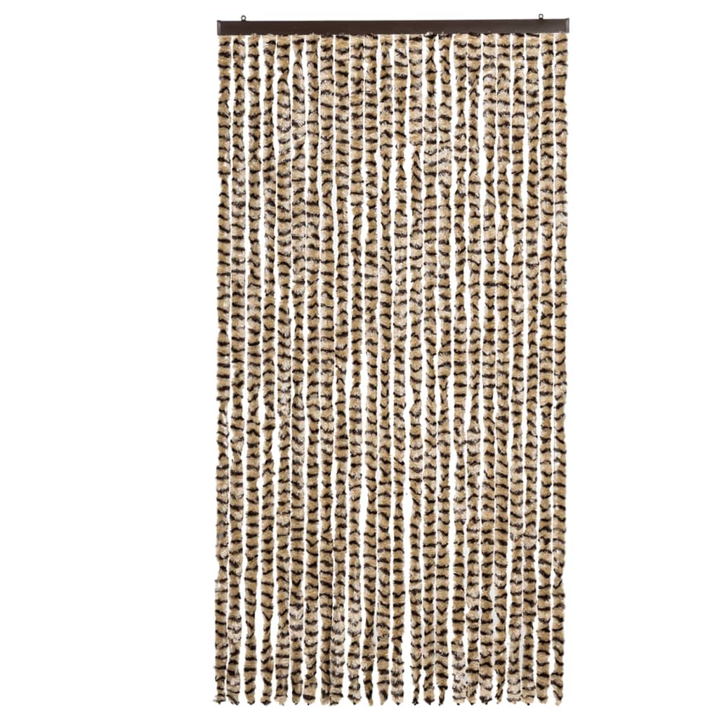Vliegengordijn 100x220 cm chenille beige en bruin is nu te koop bij PeponiXL, paradijselijk wonen!