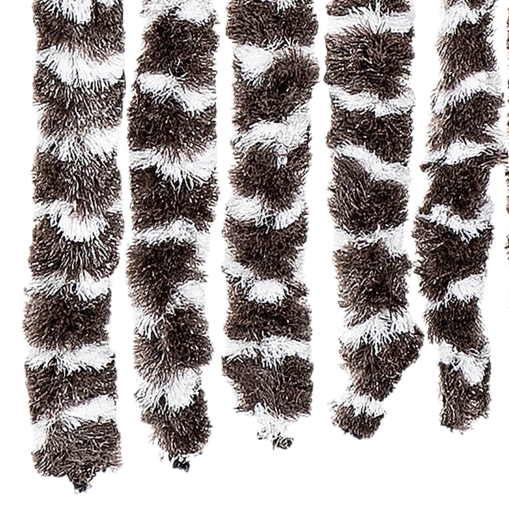 Vliegengordijn 56x185 cm chenille bruin en wit is nu te koop bij PeponiXL, paradijselijk wonen!